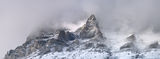 panoramic, landscape, glacier national park, montana, snow, light, fog, going-to-the-sun, mountain, panoramique, paysage, neige...